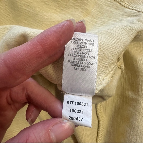 J. Jill 100% Pima Cotton Boat Neck Tunic Yellow Size Small - Picture 7 of 9